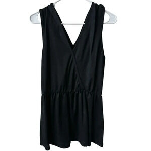 Primark Black Sleeveless Ruched Center Shirt‎ NWT XS Business Casual Top